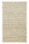 TALORA Mink, Cream Bordered Natural Wool Jute Rug, Braided Texture Kilim for Bohemian Living Room, Kitchen, and Hallway