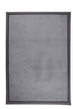 GRANDE Grey Bordered Luxury Rug Velvet Soft Touch Modern Premium Stylish Living Room Rug
