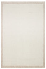 MERLIN Beige Bordered Cream Kilim Non-Slip Modern Scandinavian Non-Shedding Living Room Hallway Rug