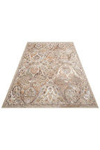 VALERIA Uşak Desenli Krem Altın Polyester Yumuşak Dokulu Yoğun Dokuma Klasik Modern Salon Halısı - Bej