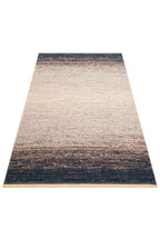 MİRA Bej Mavi Çift Taraflı Yıkanabilir Kilim Modern Ombre Renk Geçişli Polyester Şönil Kilim - Mavi