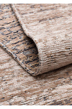 MİRA Bej Mavi Çift Taraflı Yıkanabilir Kilim Modern Ombre Renk Geçişli Polyester Şönil Kilim - Mavi
