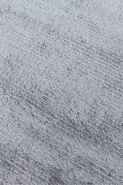 Alure Siyah El Dokuma Saf Bambu Halı Lüks Yumuşak Minimalist Modern Salon ve Oturma Odası Halısı - Charcoal