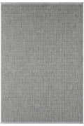 KORDANO Gri Doğal Sisal Dokulu Modern Kilim Kolay Temizlenebilir İskandinav Salon Halısı - Gri