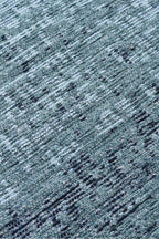 MİRA Antrasit Mavi Çift Taraflı Yıkanabilir Kilim Modern Ombre Renk Geçişli Polyester Şönil Kilim - Lacivert