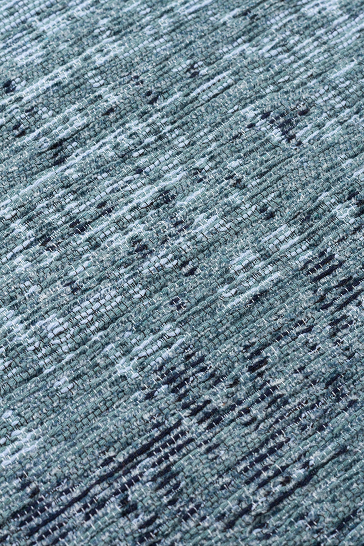 MİRA Antrasit Mavi Çift Taraflı Yıkanabilir Kilim Modern Ombre Renk Geçişli Polyester Şönil Kilim - Lacivert
