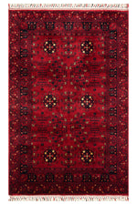 Sahra Nostalgic Handmade Red Authentic Uşak Motif Fringed Luxury Classic Living Room Rug