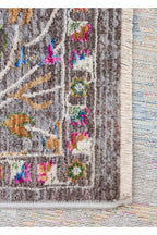 VALERIA Uşak Desenli Çok Renkli Polyester Yumuşak Dokulu Yoğun Dokuma Klasik Modern Salon Halısı - Çok Renkli