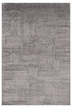 Royal Anthracite Striped Pattern Modern Glossy Viscose Soft Luxury Living Room Rug