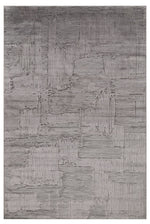 Royal Anthracite Striped Pattern Modern Glossy Viscose Soft Luxury Living Room Rug