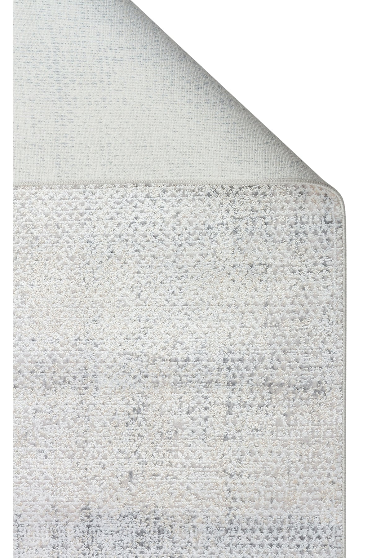 PEARLY Bej Eskitme Desenli Modern Yumuşak Doku Toz Vermez Halı Kaymaz Yıkanabilir Salon Halısı - Mavi