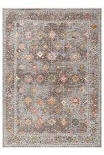 VALERIA Uşak Patterned Multicolor Ethnic Polyester Textured Tightly Woven Classic Modern Living Room Rug