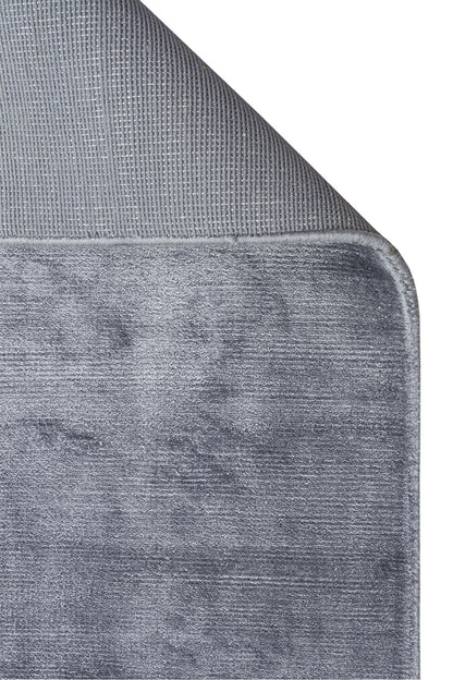 Alure Siyah El Dokuma Saf Bambu Halı Lüks Yumuşak Minimalist Modern Salon ve Oturma Odası Halısı - Charcoal