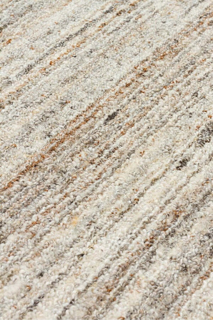 Bloom Taş Rengi El Dokuma Yün Viskon Halı Modern İskandinav Kalın Lüks Salon ve Yatak Odası Halısı - Stone