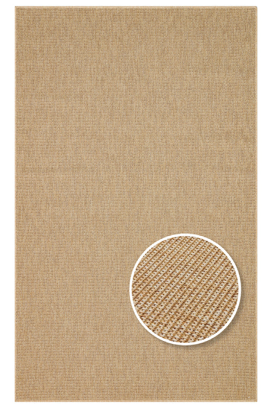 COSTA SISAL Hav Vermez Kolay Temizlenebilir Kilim Modern Bej Yatak Odası Mutfak Oturma Odası Halısı - Altın