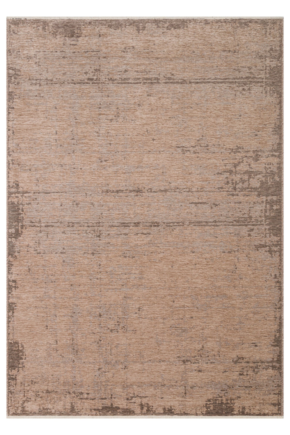 LESSI Vizon Soyut Desenli Kaymaz Yıkanabilir Tabanlı Kilim Şönil Pamuk Vintage Salon Halısı - Bordo