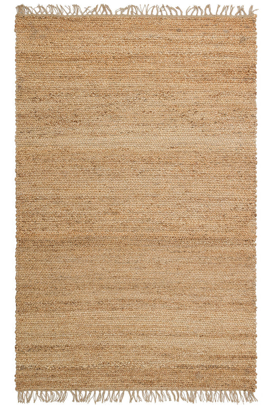 NATURA Doğal Jüt Halı Çift Taraflı Kilim Hasır Görünümlü Bohem Modern Salon Balkon Antre Halısı - Bej