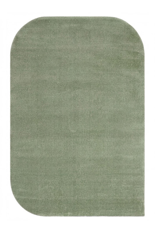 VERA MULTİ MORFEA Minimal Yeşil Amorf Yumuşak Modern Dekoratif Mikro Polyester Salon Halısı - Beyaz