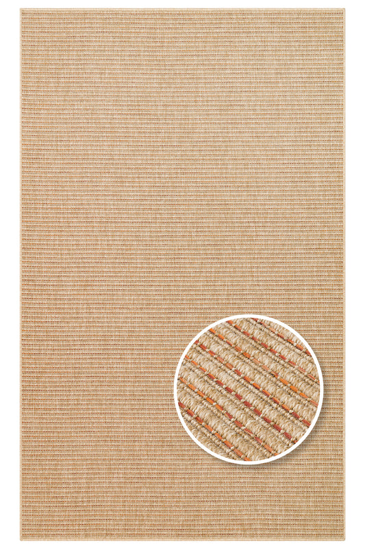 COSTA SISAL Turuncu Hav Vermez Kolay Temizlenebilir Kilim Modern Yatak Odası Mutfak Salon Halısı - Turuncu