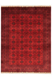 Handwoven Star Pattern Burgundy Afghan Bilicik Rug, 100% Wool, Natural Dye, Traditional Authentic Living Room Rug - Multicolored