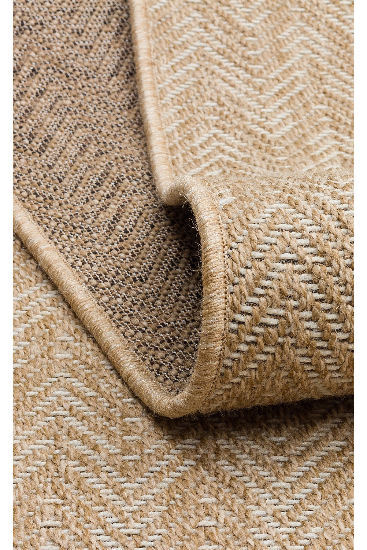 COSTA SISAL Hasır Dokulu Beyaz Bej Beyaz Hav Vermez Mutfak Salon Kolay Temizlenebilir Kilim - Beyaz