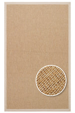 COSTA SISAL Beige Bordered Non-Shedding Modern Bedroom Kitchen Living Room Easy-to-Clean Kilim