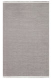 LESSI Grey Plain Non-Slip Washable Kilim Cotton Chenille Modern Living Room Kitchen Hallway Rug - Grey