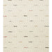 Emma Hand-Woven Ecru Ground Multi-Colored Scandinavian Textured Striped Pattern Wool Flatweave Modern Living Room Rug - Pink