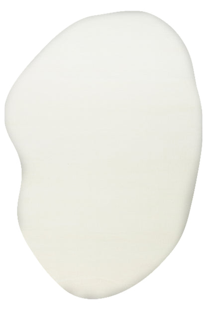 Vera Morfea Beyaz Asimetrik Düz Halı Hav Toz Vermez Yumuşak Tuşeli Modern Şık Salon Halısı - Beyaz 01