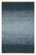 MİRA Antrasit Mavi Çift Taraflı Yıkanabilir Kilim Modern Ombre Renk Geçişli Polyester Şönil Kilim - Lacivert