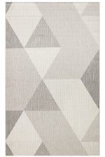 MERLIN Grey Geometric Pattern Non-Slip Kilim Modern Scandinavian Non-Shedding Living Room Hallway Rug