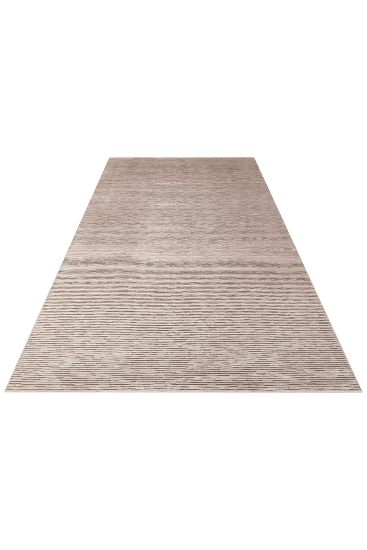 Royal Taş Rengi Düz Modern Parlak Viskon Halı 100% Viskon Yumuşak Salon Halısı - Taş Rengi 01