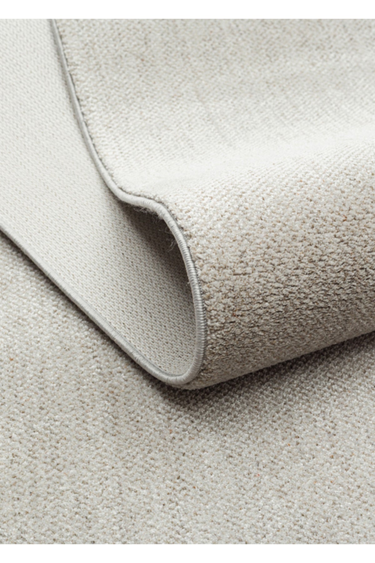 Liora Gri Yumuşak Hav Vermez Polyester Saçaklı Modern Makine Halısı Salon Yatak Odası Halısı - Gri