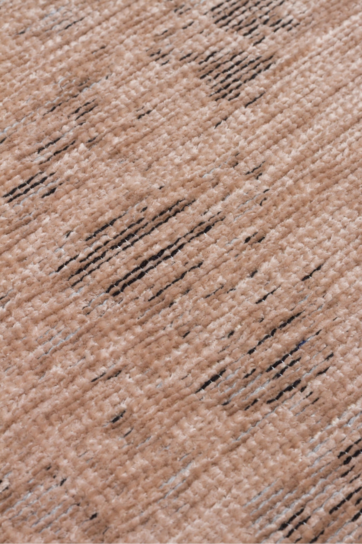 LESSI Vizon Desenli Eskitme Kaymaz Yıkanabilir Tabanlı Kilim Şönil Pamuk Vintage Salon Halısı - Pembe
