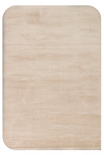 Vera Morfea Oval Edges Plain Beige Rug, Non-shedding, Soft Touch, Modern and Stylish Living Room Rug - beige 04