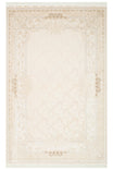 Elvora Gold Cream Minimal Ethnic Pattern Classic Tightly Woven Viscose Fringed Modern Living Room Rug