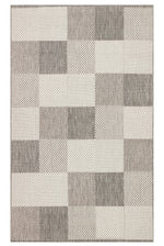 MERLIN Grey Patchwork Pattern Non-Slip Kilim Modern Scandinavian Non-Shedding Living Room Hallway Rug