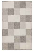 MERLİN Gri Patchwork Desenli Kaymaz Tabanlı Kilim Modern İskandinav Hav Vermeyen Salon Antre Halısı - Gümüş