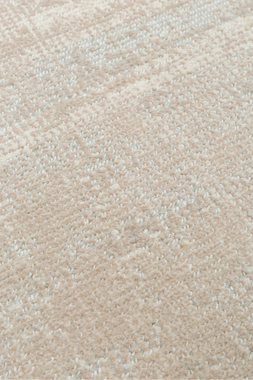 AURA Gri Bej Minimal Yumuşak Dokulu Hav Vermez Polyester Modern Salon, Yatak Odası, Koridor Halısı - Ekru