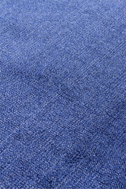 Luma Lacivert Tek Renk Sade Saf Bambu Doğal Malzeme Halı Minimalist Parlak Modern Lüks Salon Halısı - Lacivert