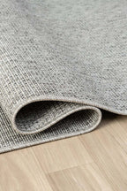 KORDANO Doğal Sisal Dokulu Modern Gri Kilim Kolay Temizlenebilir İskandinav Salon Halısı - Metalik