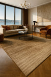 Gold Color Plain Hand-Woven Pure Rayon Rug Luxurious Shiny Modern Living Room and Lounge Area Rug