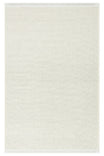 LESSI White Solid Color Non-Slip Kilim Cotton Chenille Modern Living Room Kitchen Hallway Rug - White