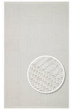 GARENY White Textured Modern Non-Shedding Polyester Living Room Kitchen Hallway Bedroom Rug - Yellow
