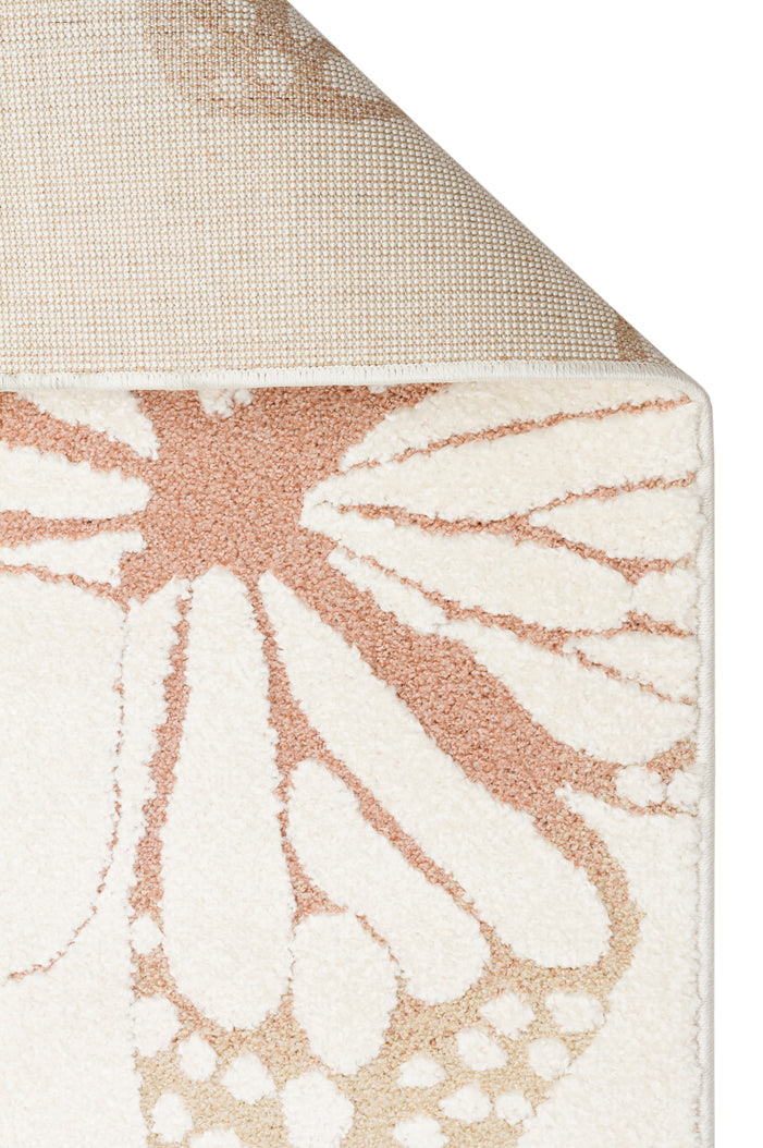 Petit Colorful Butterfly Patterned, Dust-Free, Soft Textured, Machine Washable Children's Room Rug - Green
