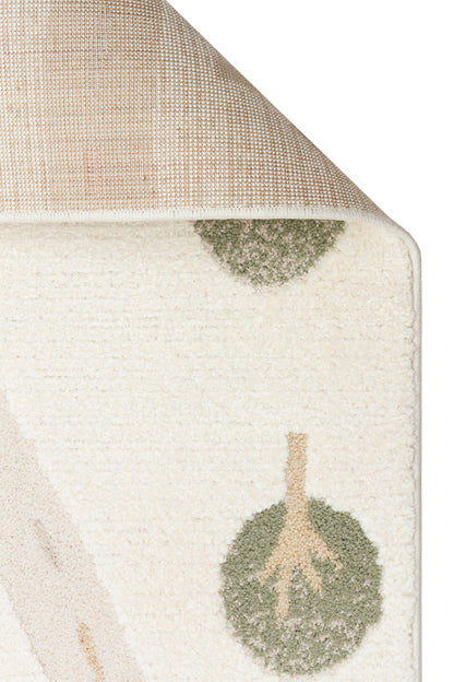 Petit Toz Vermeyen Renkli Desenli Yumuşak Dokulu Makinede Yıkanabilir Bebek ve Çocuk Odası Halısı - Kırmızı