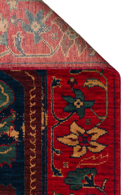 Rönesans El Emeği Etnik Motifli Kırmızı Yün Geleneksel Desen Vintage Yatak Odası Salon Halısı