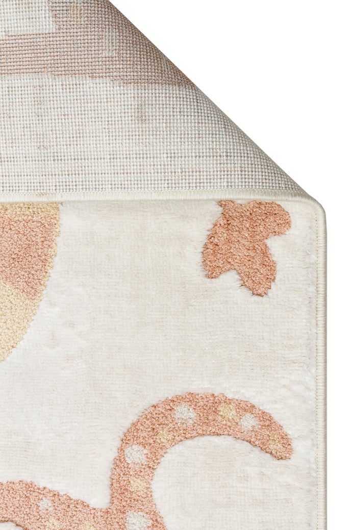 Picco Colorful Patterned Washable, Non-shedding, Dust-Resistant, Soft Textured Children's Room Rug - Orange