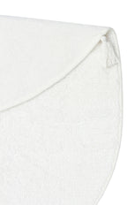 Bonny Plain White Round Minimalist Washable Non-Slip Soft Surface Children's Room Rug - Silver