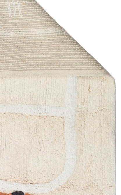 Bonny Araba Desenli Çocuk Odası Halısı Pamuk İçerikli Yıkanabilir Kaydırmaz Taban Yumuşak Yüzeyli - Turkuaz